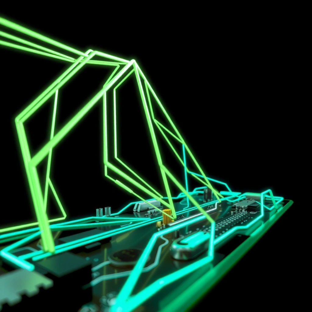 Tech Wireframe decoration